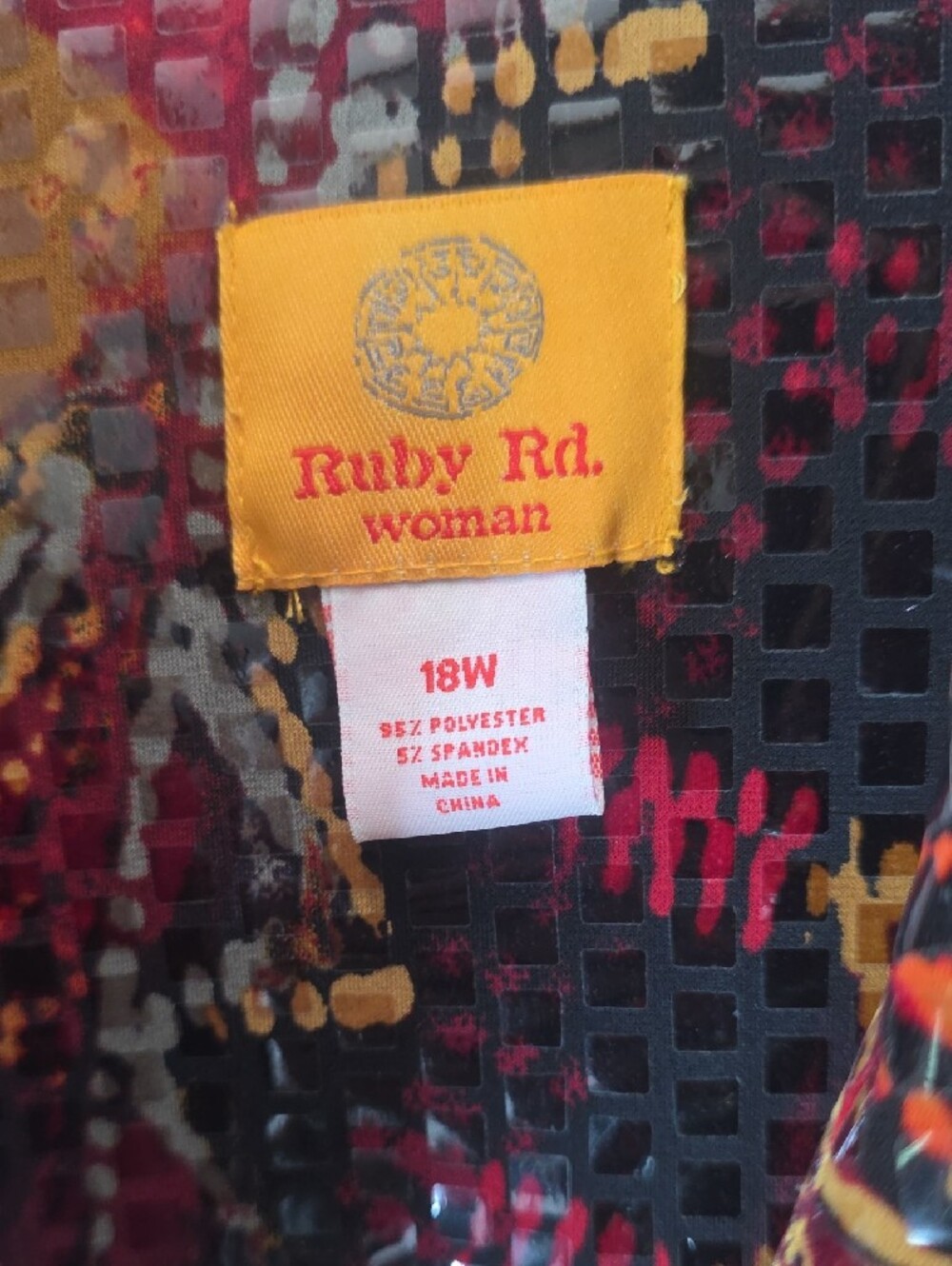 Ruby Rd. Multicolor Patchwork-Print Button Front Jacket - Picture 4 of 8